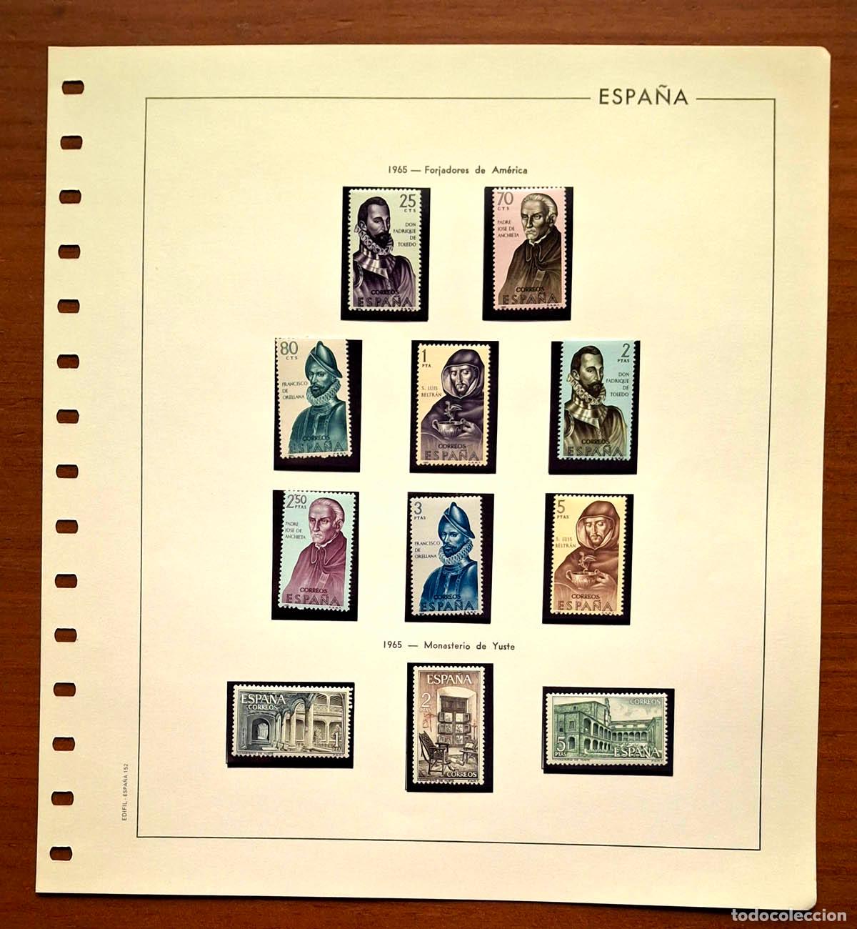 Timbres: Hoja Edifil a&ntilde;o 1965 con sellos nuevos MNH **