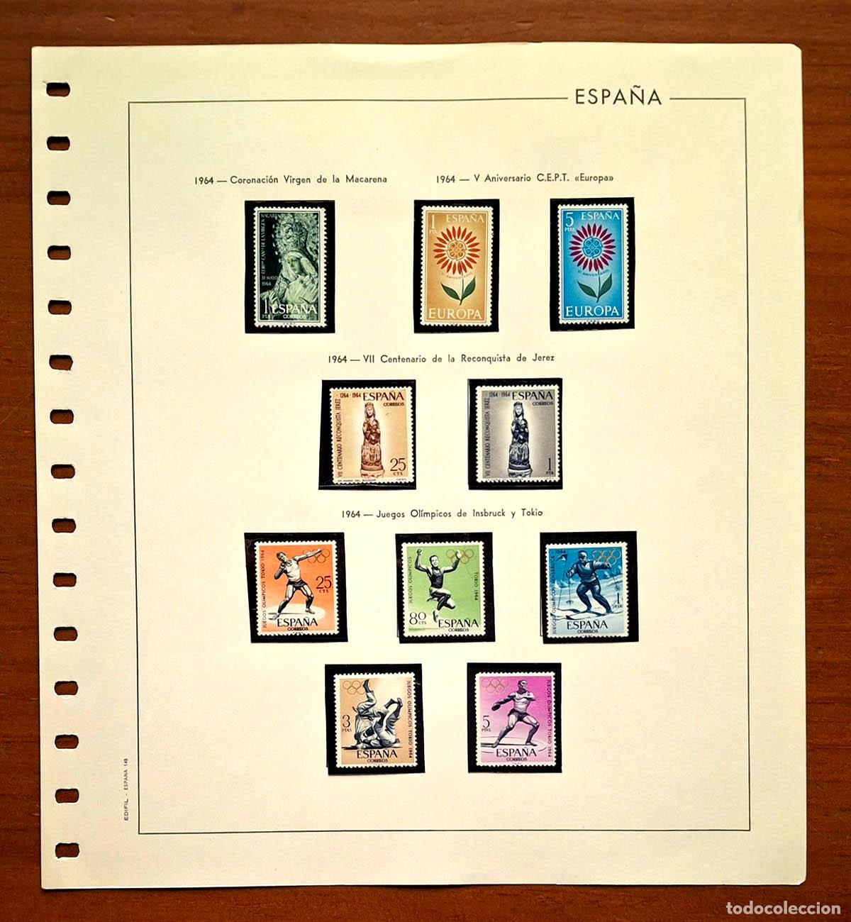 Timbres: Hoja Edifil a&ntilde;o 1964 con sellos nuevos MNH **