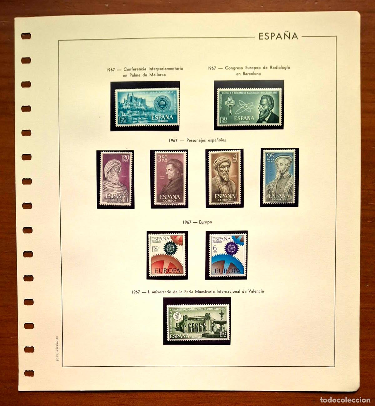 Timbres: Hoja Edifil a&ntilde;o 1967 con sellos nuevos MNH **