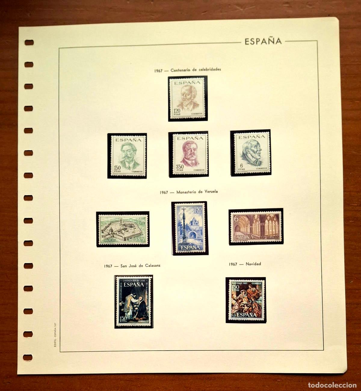 Timbres: Hoja Edifil a&ntilde;o 1967 con sellos nuevos MNH **