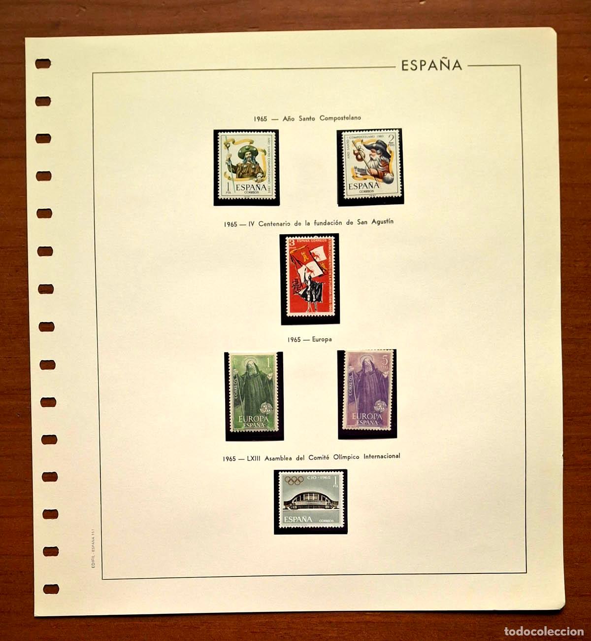 Timbres: Hoja Edifil a&ntilde;o 1965 con sellos nuevos MNH **