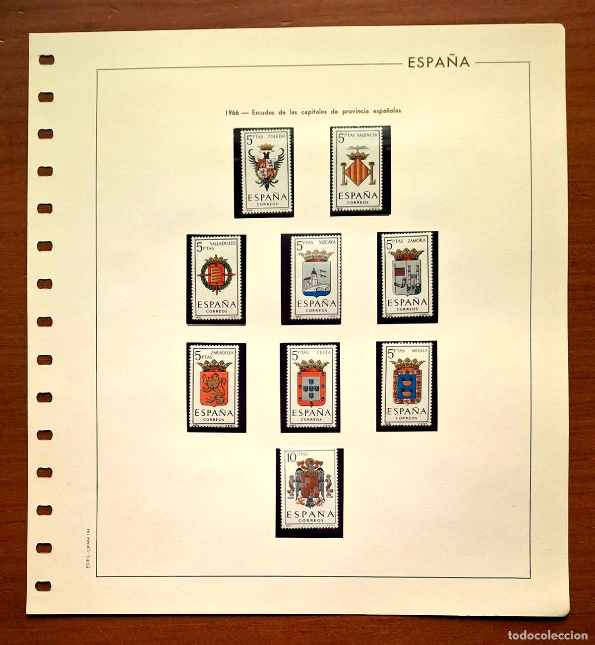 Timbres: Hoja Edifil a&ntilde;o 1966 con sellos nuevos MNH **
