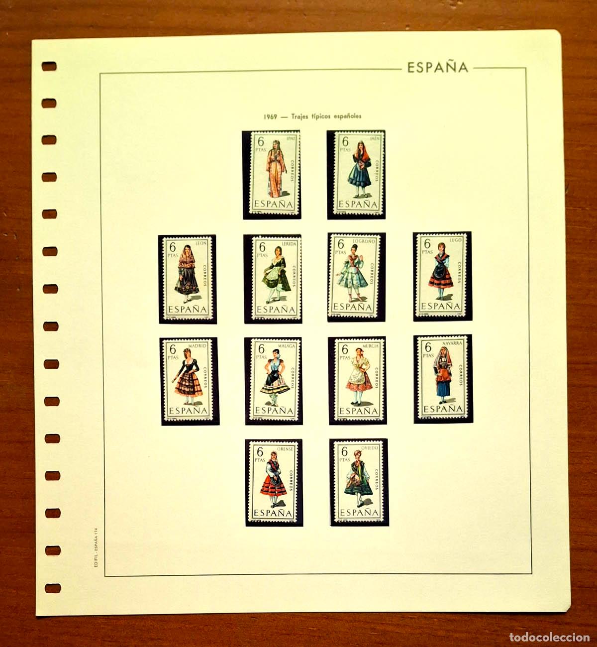 Briefmarken: Hoja Edifil a&ntilde;o 1969 con sellos nuevos MNH **