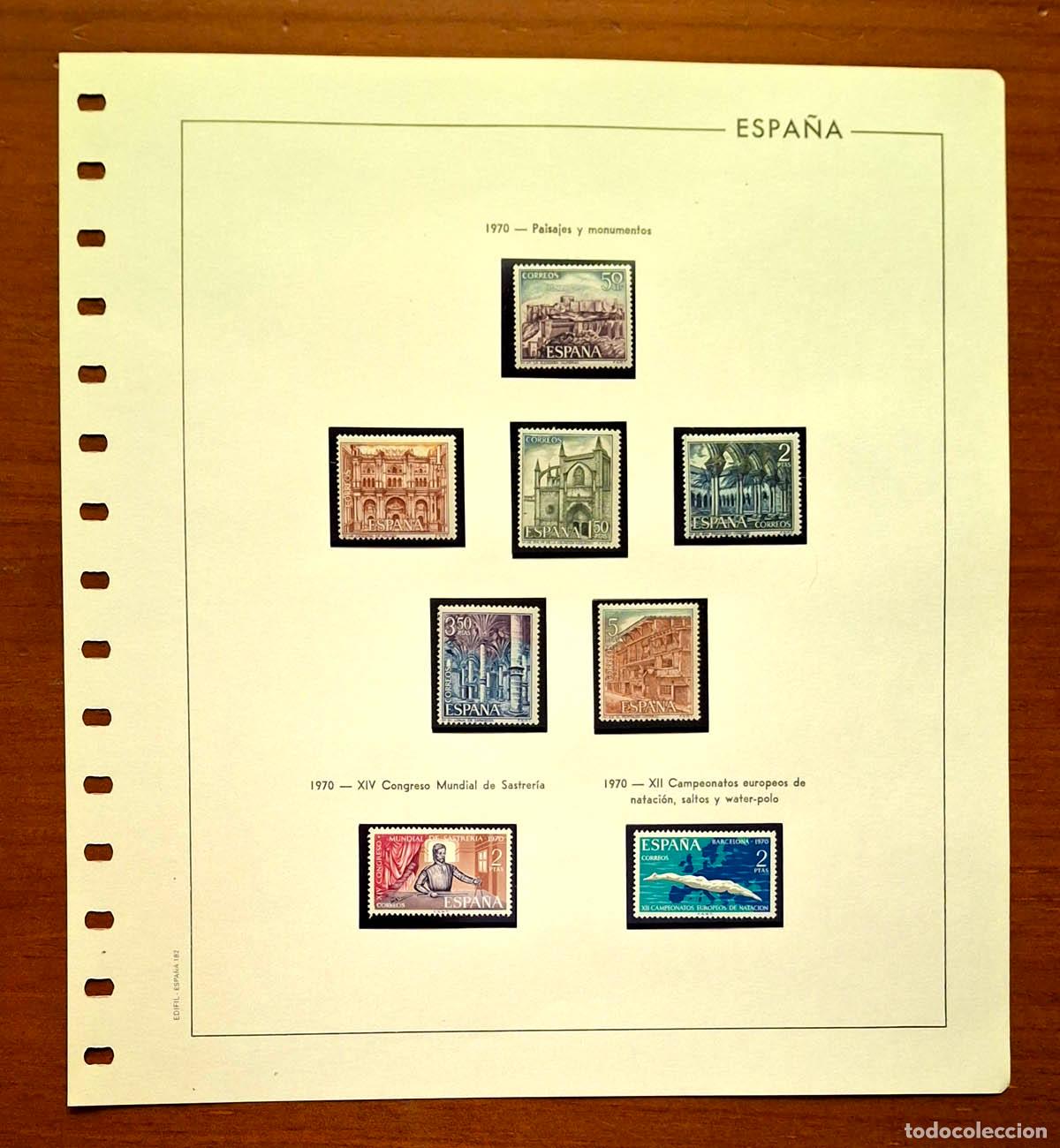Sellos: Hoja Edifil a&ntilde;o 1970 con sellos nuevos MNH **