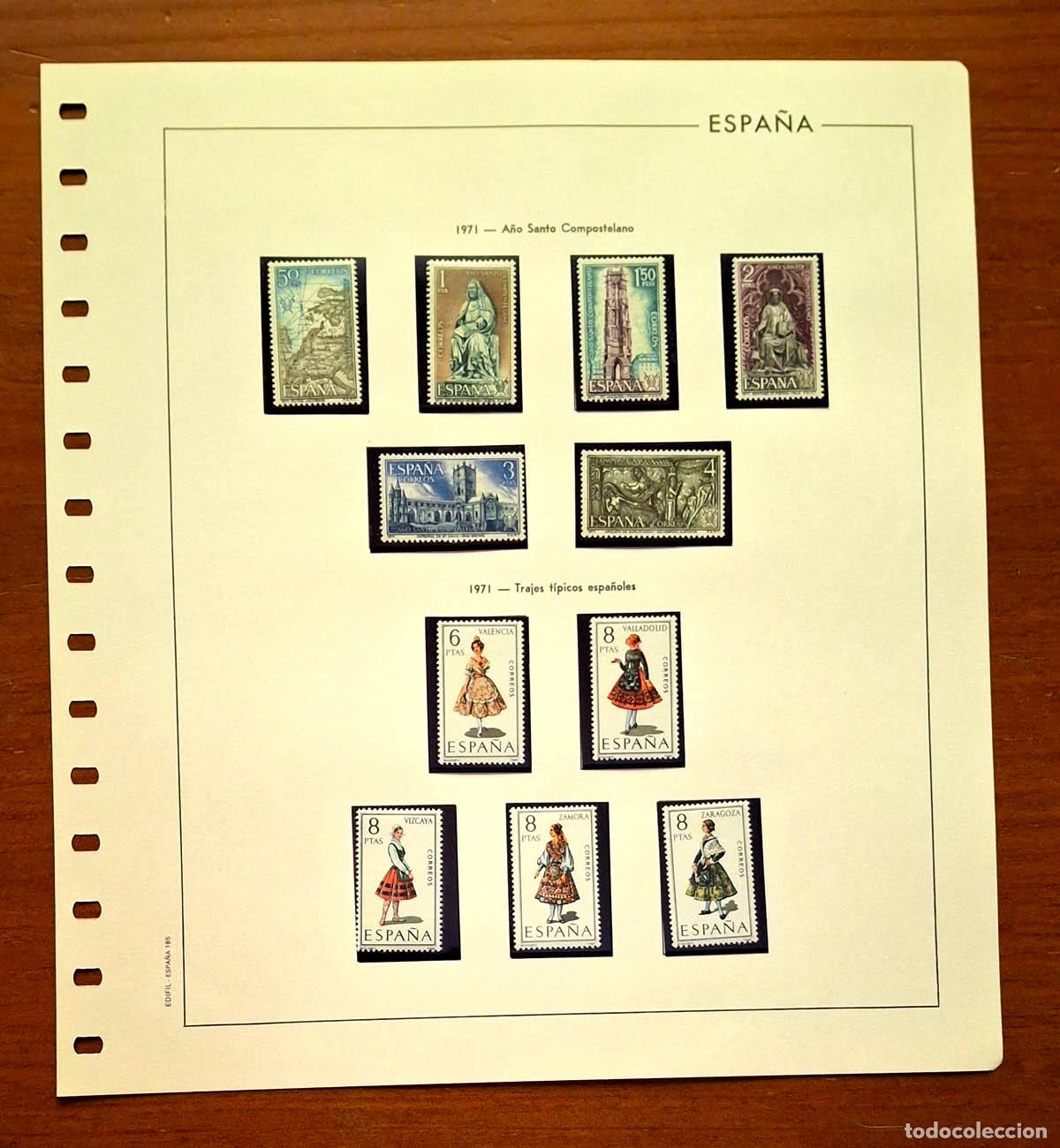 Briefmarken: Hoja Edifil a&ntilde;o 1971 con sellos nuevos MNH **