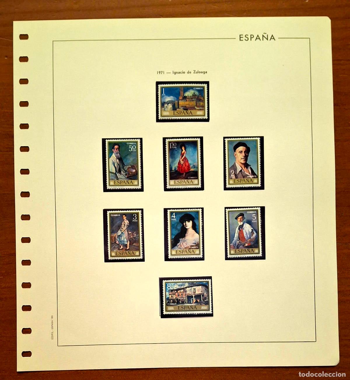 Briefmarken: Hoja Edifil a&ntilde;o 1971 con sellos nuevos MNH **