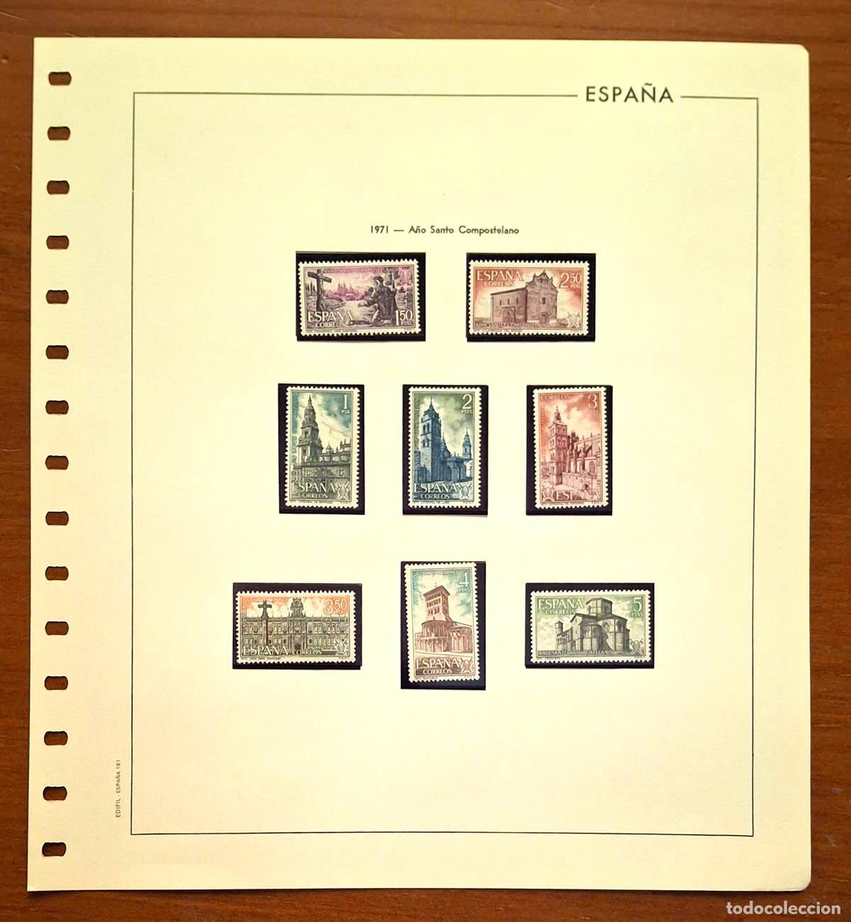 Briefmarken: Hoja Edifil a&ntilde;o 1971 con sellos nuevos MNH **