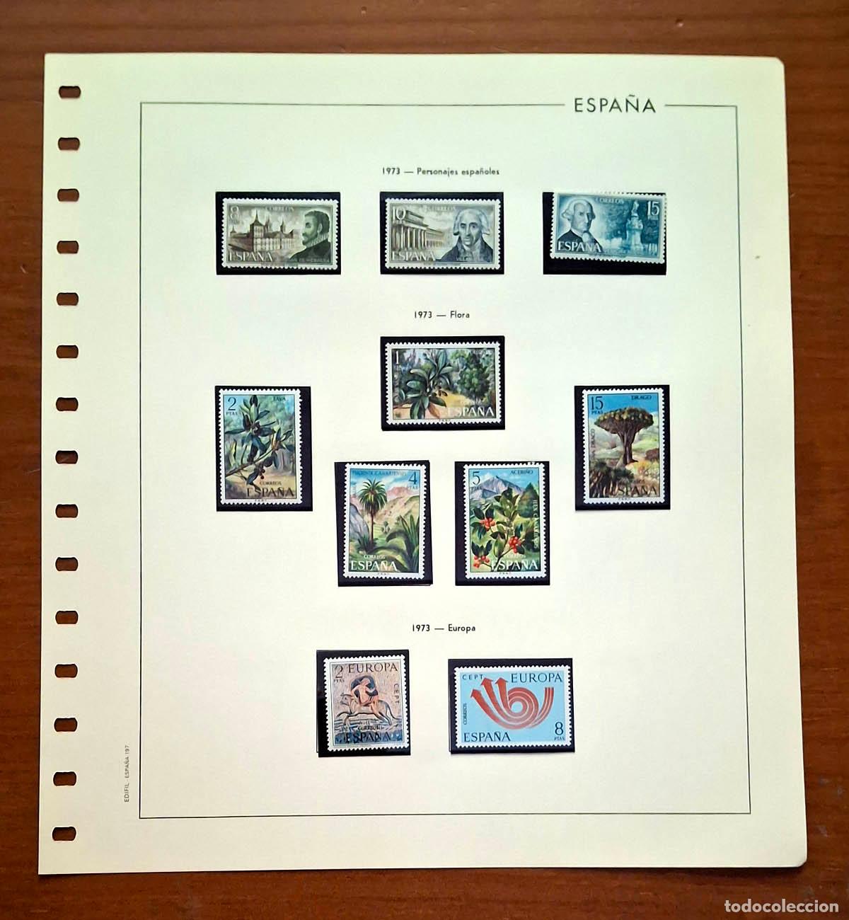Briefmarken: Hoja Edifil a&ntilde;o 1973 con sellos nuevos MNH **