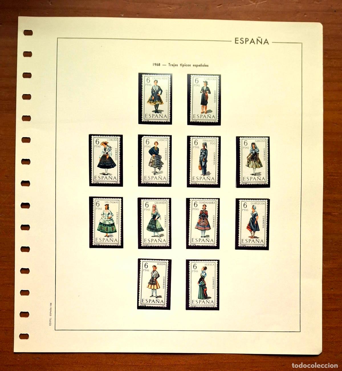 Sellos: Hoja Edifil a&ntilde;o 1968 con sellos nuevos MNH **