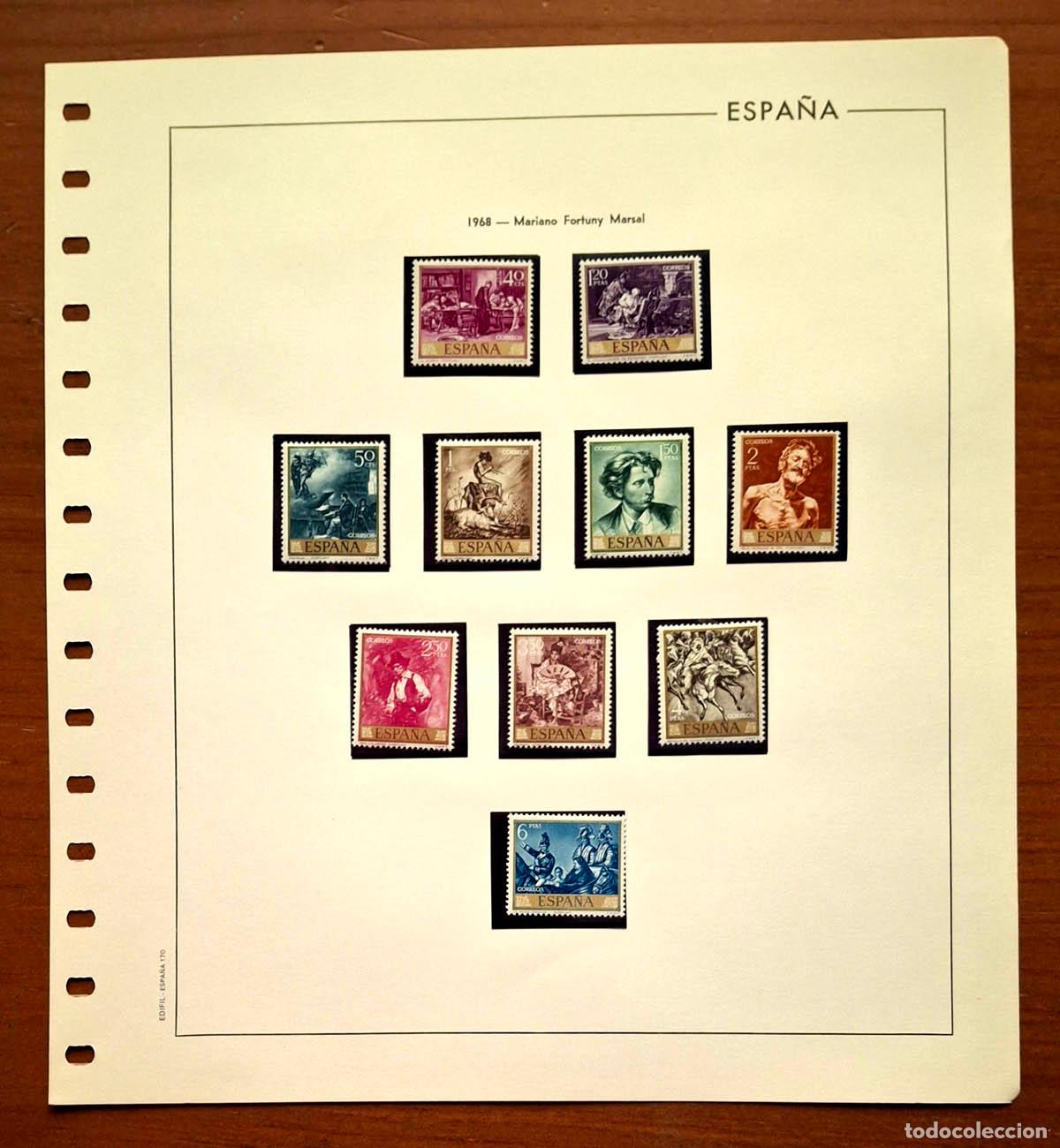 Sellos: Hoja Edifil a&ntilde;o 1968 con sellos nuevos MNH **
