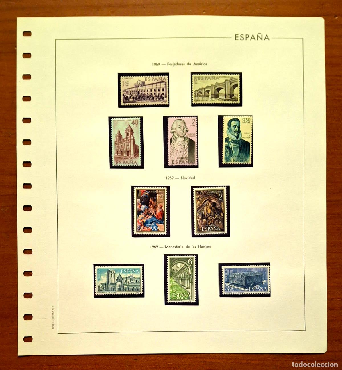 Sellos: Hoja Edifil a&ntilde;o 1969 con sellos nuevos MNH **