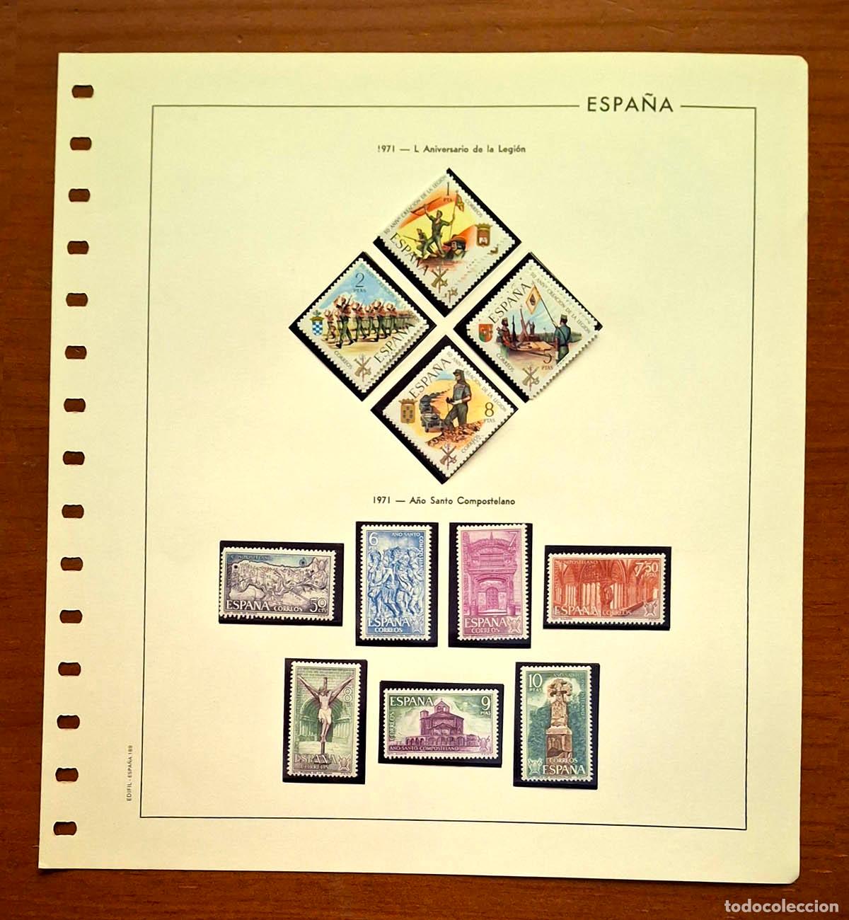 Sellos: Hoja Edifil a&ntilde;o 1971 con sellos nuevos MNH **