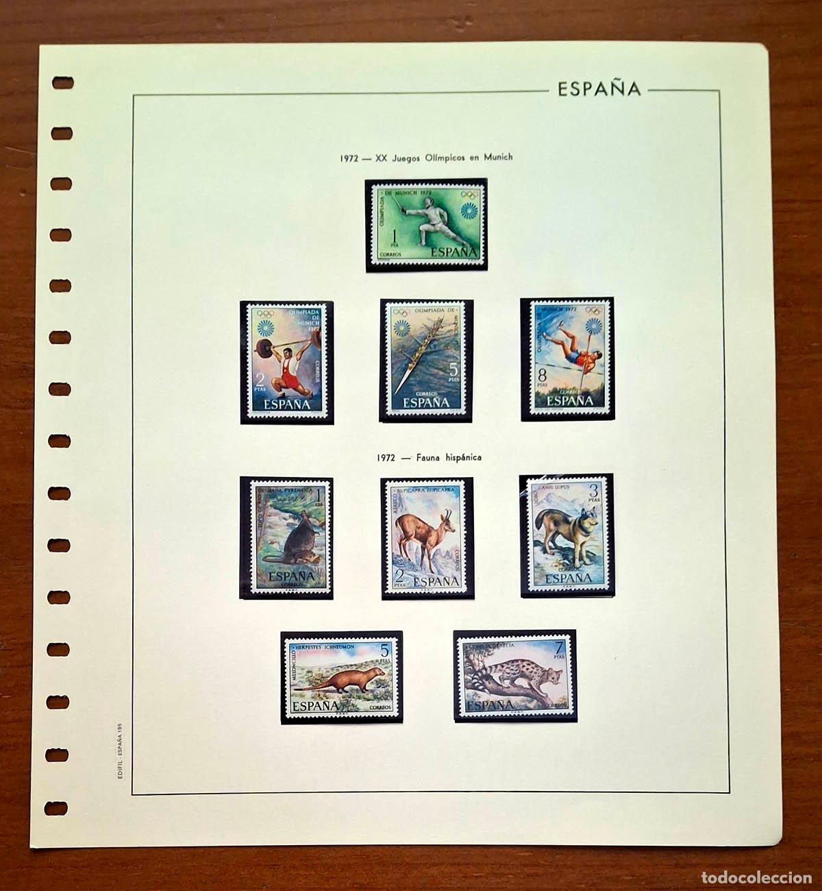 Sellos: Hoja Edifil a&ntilde;o 1972 con sellos nuevos MNH **