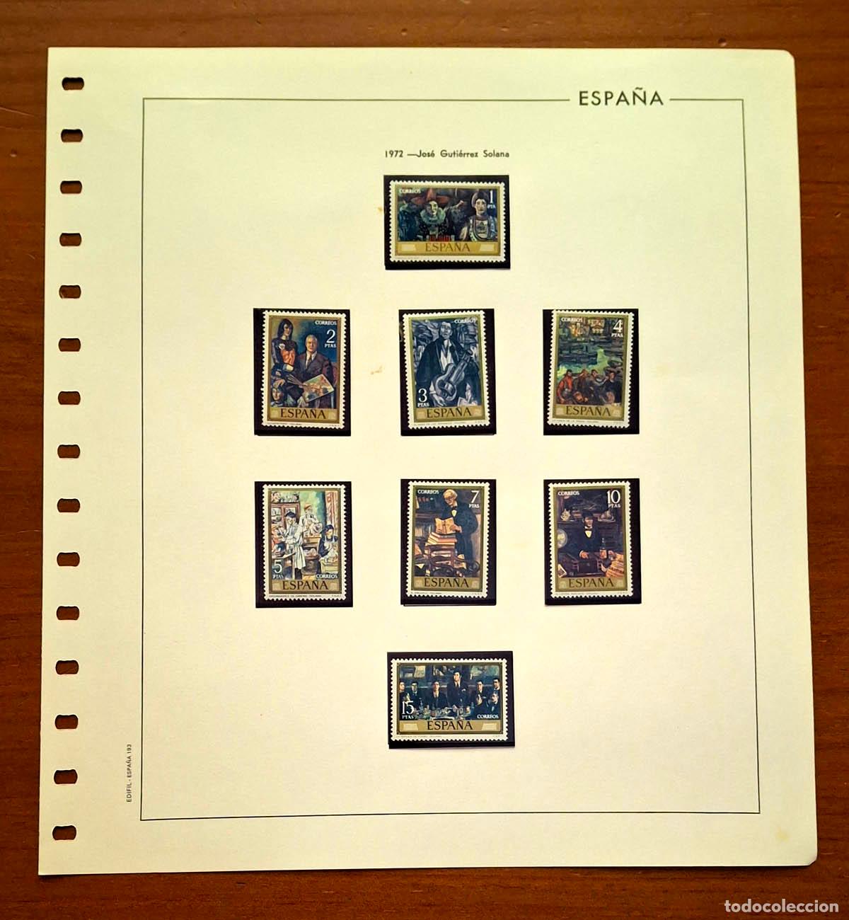 Sellos: Hoja Edifil a&ntilde;o 1972 con sellos nuevos MNH **