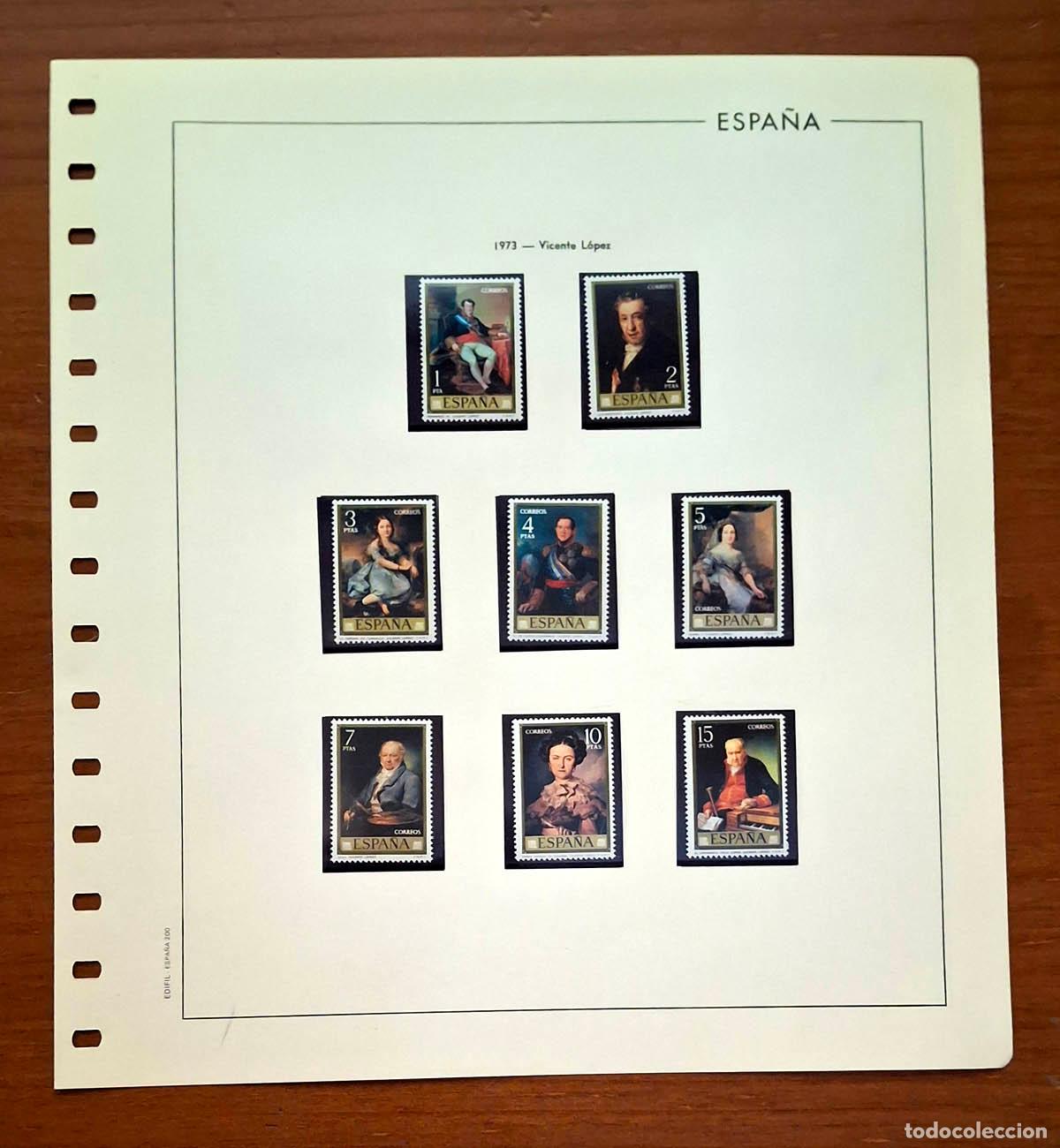 Sellos: Hoja Edifil a&ntilde;o 1973 con sellos nuevos MNH **