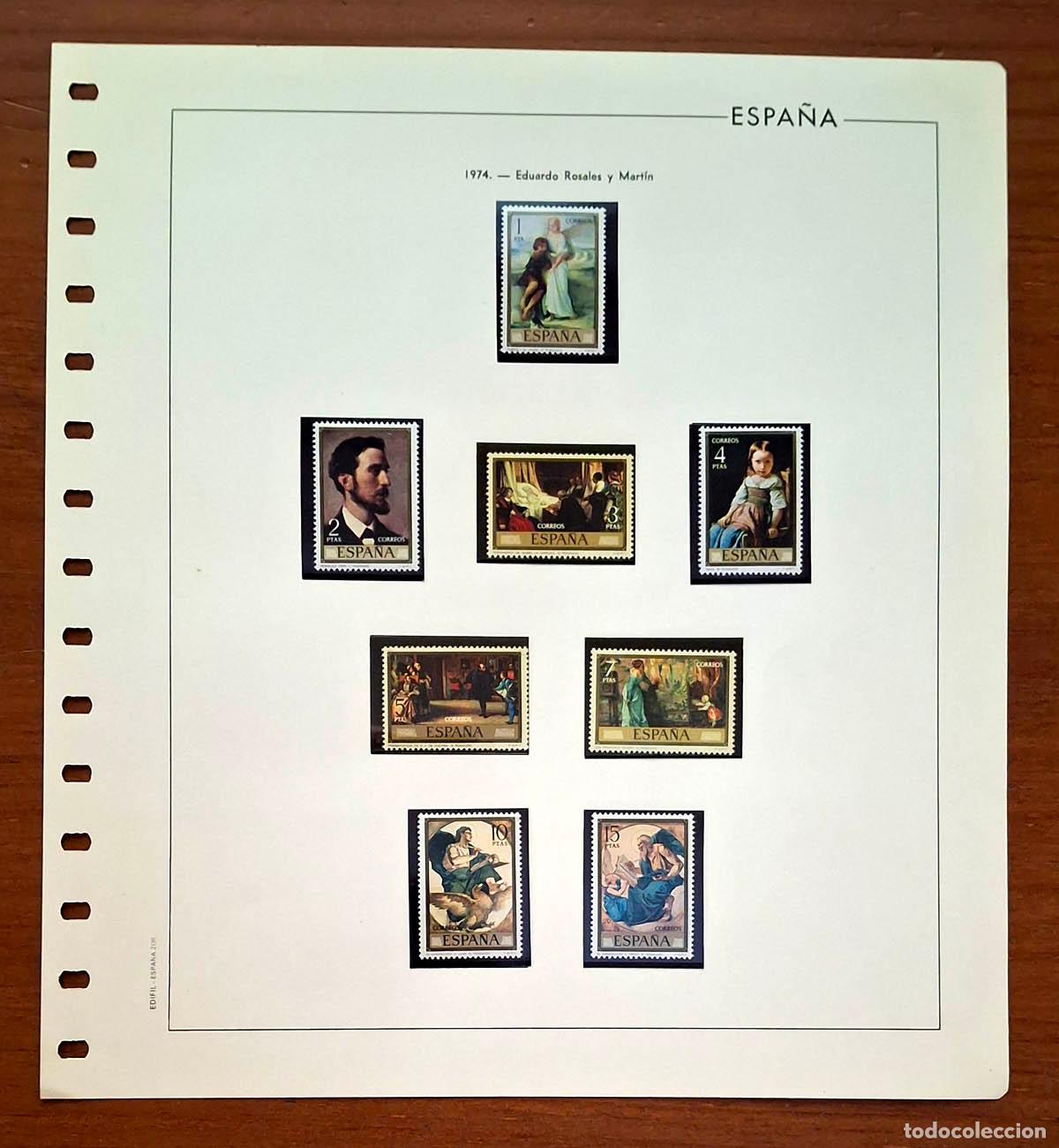 Sellos: Hoja Edifil a&ntilde;o 1974 con sellos nuevos MNH **