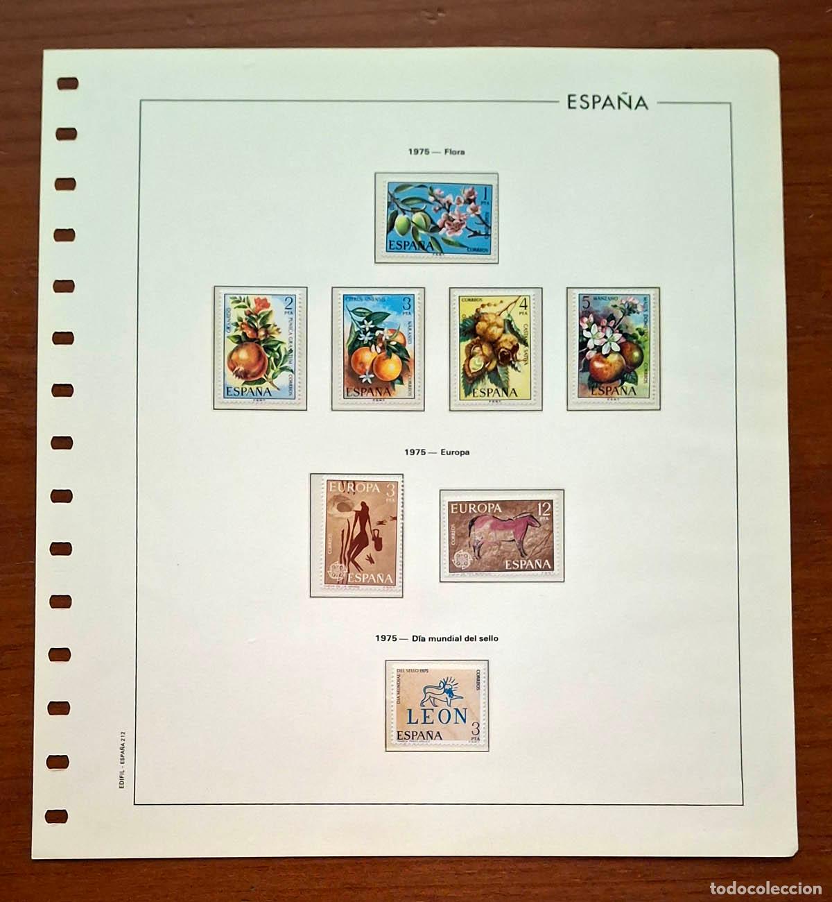 Sellos: Hoja Edifil a&ntilde;o 1975 con sellos nuevos MNH **