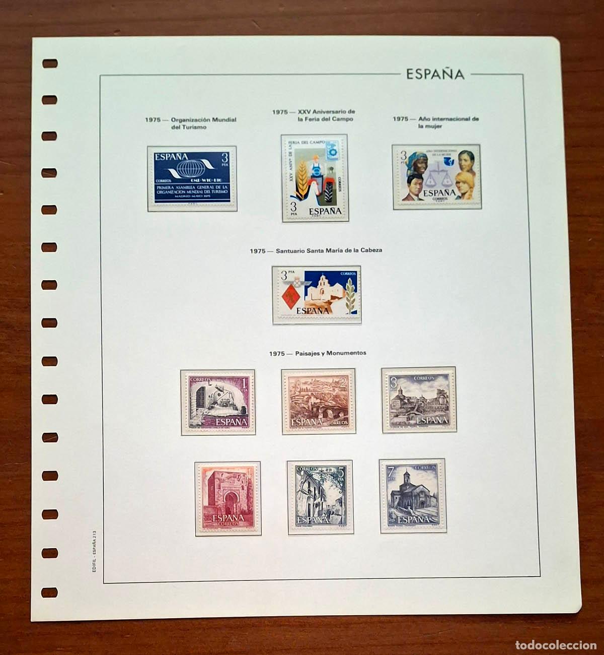 Sellos: Hoja Edifil a&ntilde;o 1975 con sellos nuevos MNH **