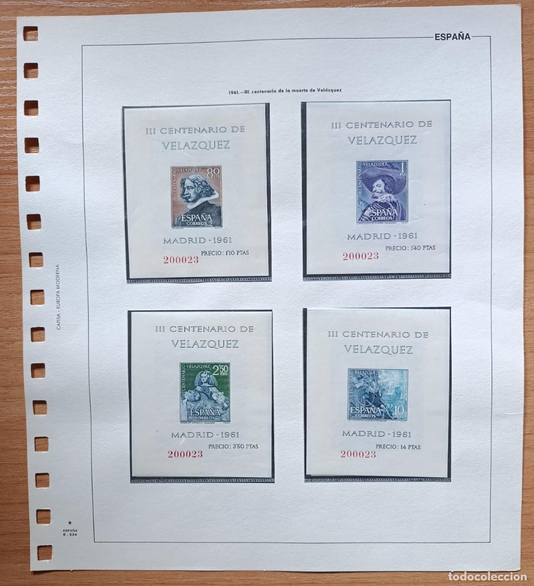 Sellos: ESPA&Ntilde;A 1961 VELAZQUEZ EDIFIL 1344 AL 1347 MNH** (PERFECTAS)