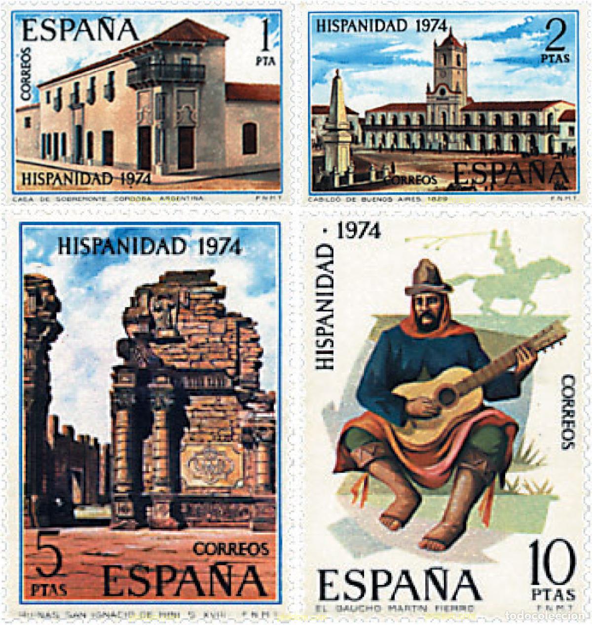Sellos: 84890 MNH ESPA&Ntilde;A 1974 HISPANIDAD. ARGENTINA