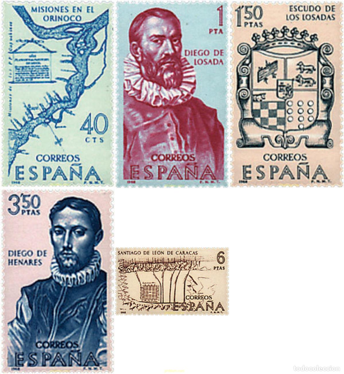 Sellos: 84745 MNH ESPA&Ntilde;A 1968 FORJADORES DE AMERICA