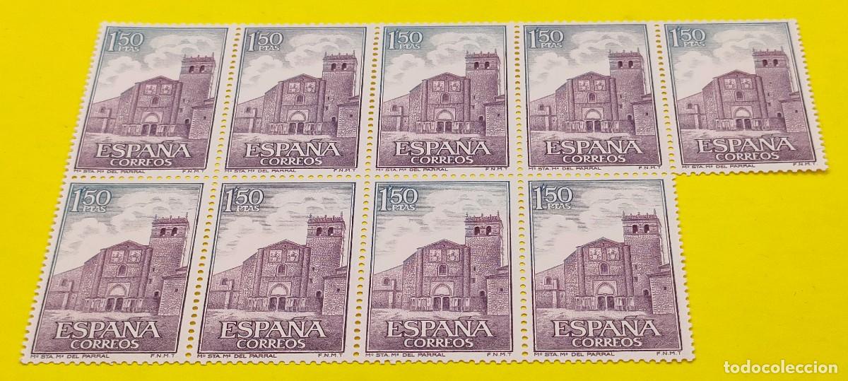 Sellos: Espa&ntilde;a 1968. Edifil 1894. Monasterio Santa Mar&iacute;a del Parral. Fachada. Nuevos. Bloque de 9