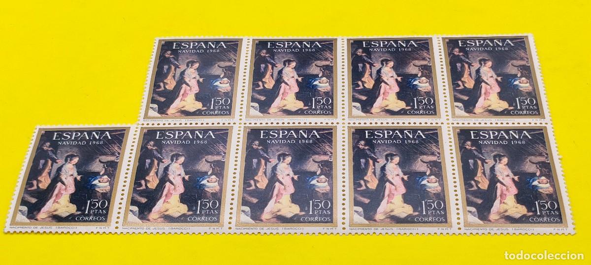 Sellos: Espa&ntilde;a 1968. Edifil 1897. Navidad. El Nacimiento. Nuevos. Bloque de 9