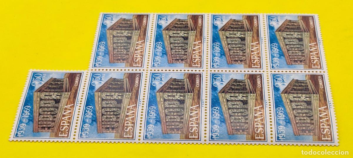 Sellos: Espa&ntilde;a 1969. Edifil 1921. Europa CEPT. Nuevos. Bloque de 9