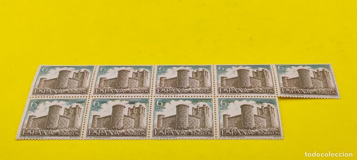 Sellos: Espa&ntilde;a 1969. Edifil 1931. Castillos de Espa&ntilde;a. Torrelobat&oacute;n (Valladolid). Nuevos. Bloque de 9
