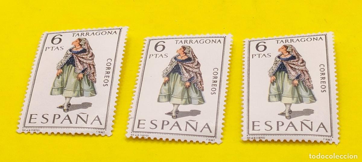 Sellos: Espa&ntilde;a 1970. Edifil 1958. Trajes t&iacute;picos espa&ntilde;oles. Tarragona. Nuevos. 3 sueltos