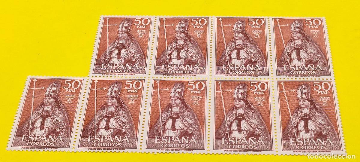 Sellos: Espa&ntilde;a 1970. Edifil 1962. Personajes espa&ntilde;oles. Rodrigo Xim&eacute;nez de Rada. Nuevos. Bloque de 9
