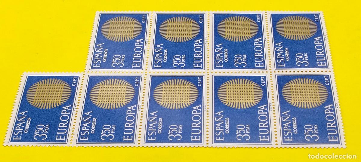 Sellos: Espa&ntilde;a 1970. Edifil 1973. Europa CEPT. Nuevos. Bloque de 9