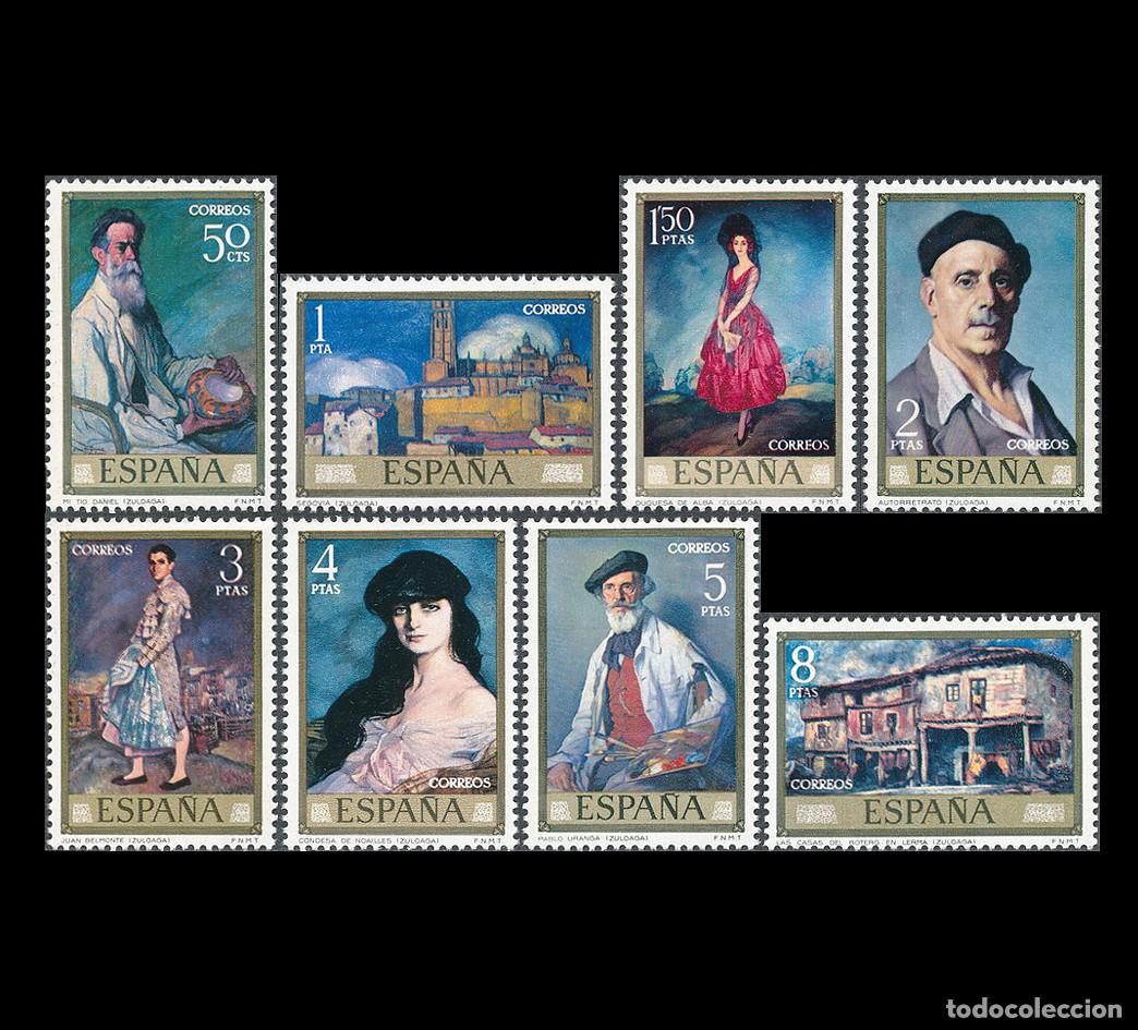 Sellos: Espa&ntilde;a 1971 | Zuloaga | Ed 2019/26 - Yv 1674/81 - Mi 1912/19 MNH **
