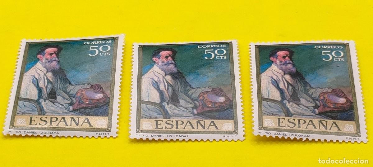 Selos: Espa&ntilde;a 1971. Edifil 2019. D&iacute;a del Sello. Zuloaga. Mi t&iacute;o Daniel. Nuevos. 3 sueltos