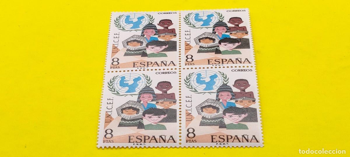 Sellos: Espa&ntilde;a 1971. Edifil 2054. XXV aniversario UNICEF. Nuevos. Bloque de 4