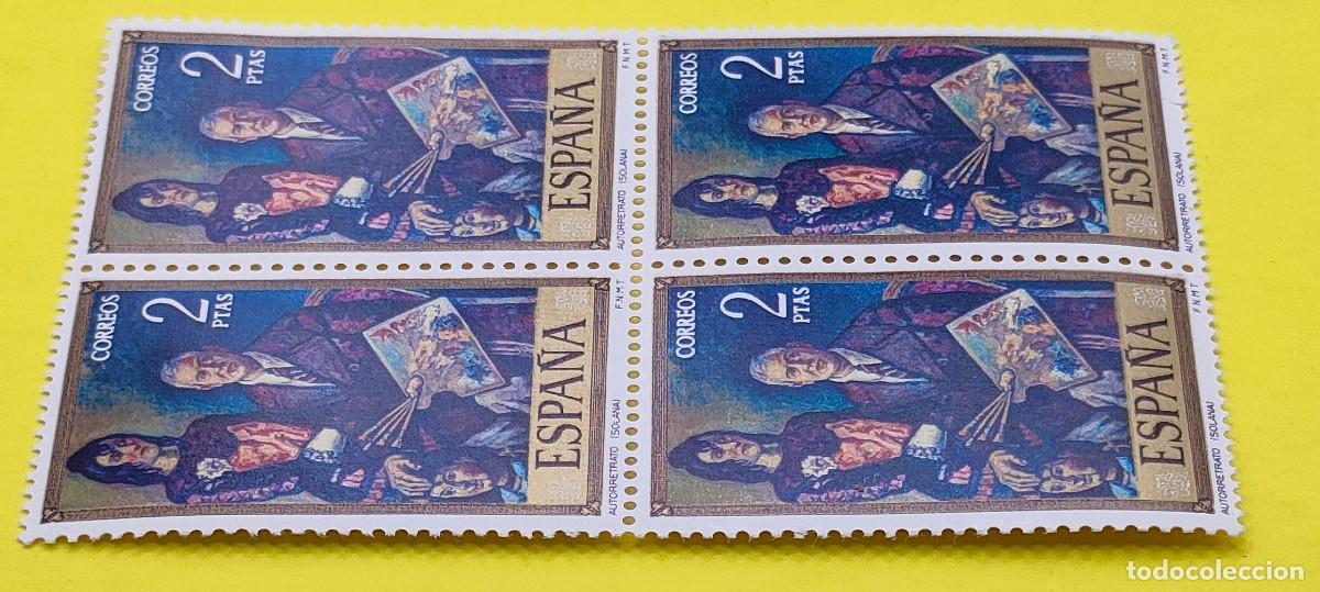 Sellos: Espa&ntilde;a 1972. Edifil 2078. Solana. Autorretrato. Nuevos. Bloque de 4