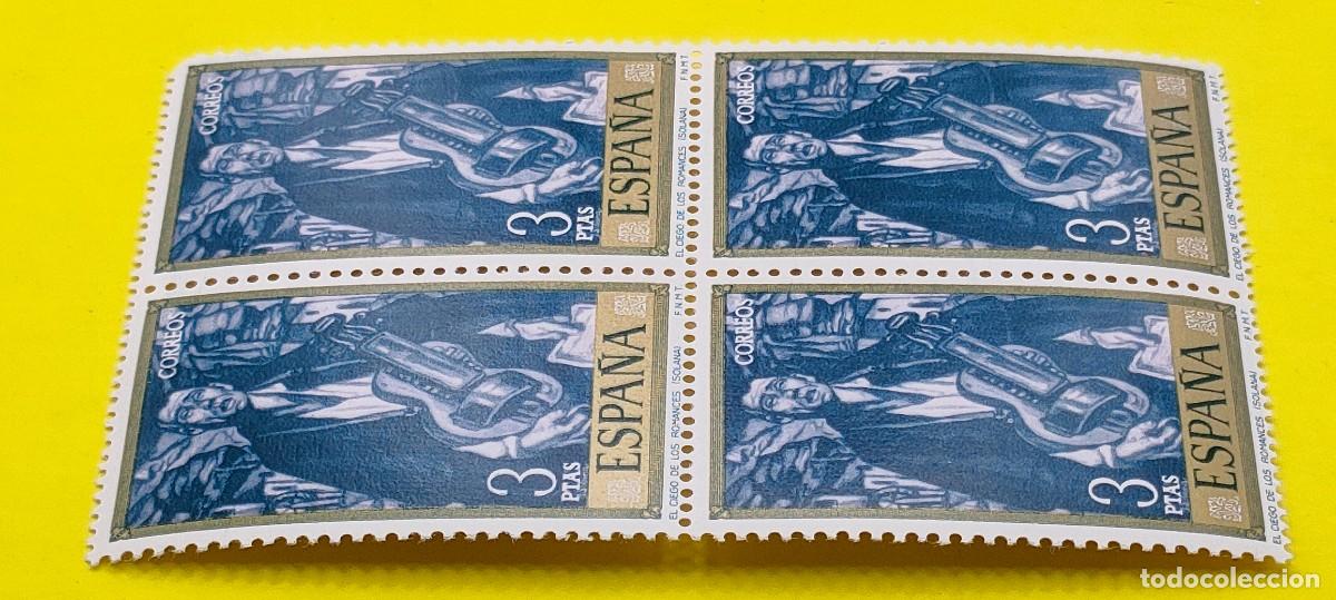 Sellos: Espa&ntilde;a 1972. Edifil 2079. Solana. El ciego de los romances. Nuevos. Bloque de 4