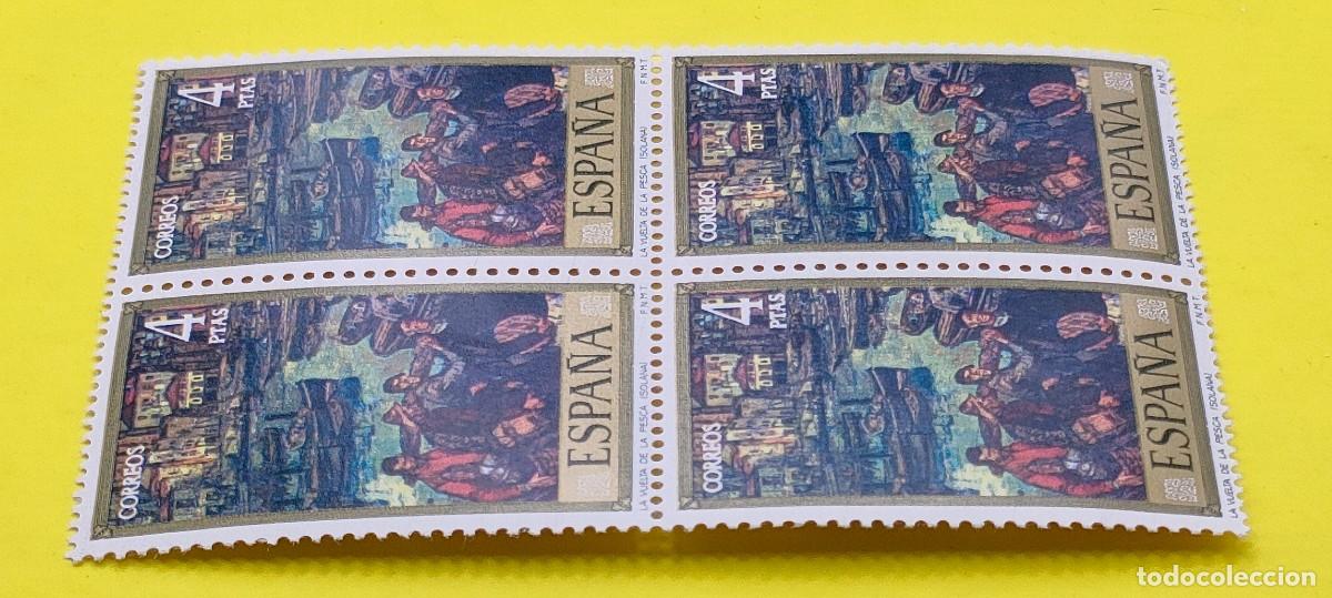 Sellos: Espa&ntilde;a 1972. Edifil 2080. Solana. La vuelta de la pesca. Nuevos. Bloque de 4