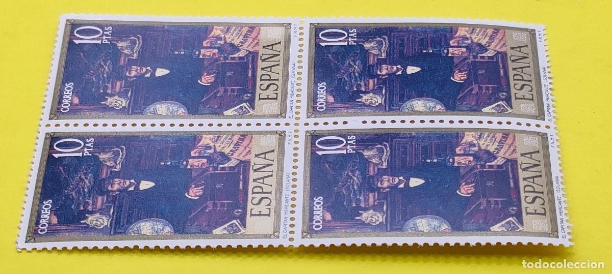 Sellos: Espa&ntilde;a 1972. Edifil 2083. Solana. El capit&aacute;n mercante. Nuevos. Bloque de 4