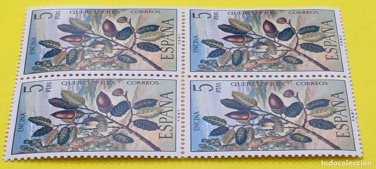 Sellos: Espa&ntilde;a 1972. Edifil 2088. Flora. Encina. Nuevos. Bloque de 4