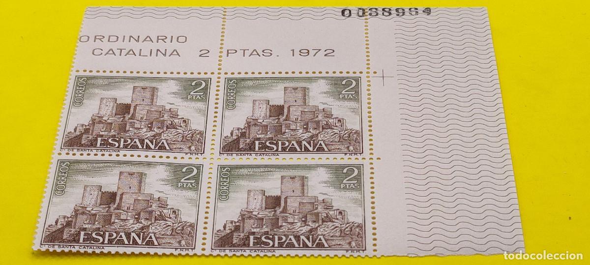 Sellos: Espa&ntilde;a 1972. Edifil 2094. Castillos de Espa&ntilde;a. Santa Catalina (Ja&eacute;n) . Nuevos. Bloque de 4