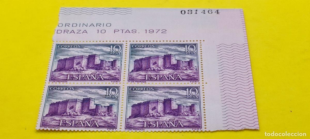 Sellos: Espa&ntilde;a 1972. Edifil 2097. Castillos de Espa&ntilde;a. Pedraza (Segovia). Nuevos. Bloque de 4