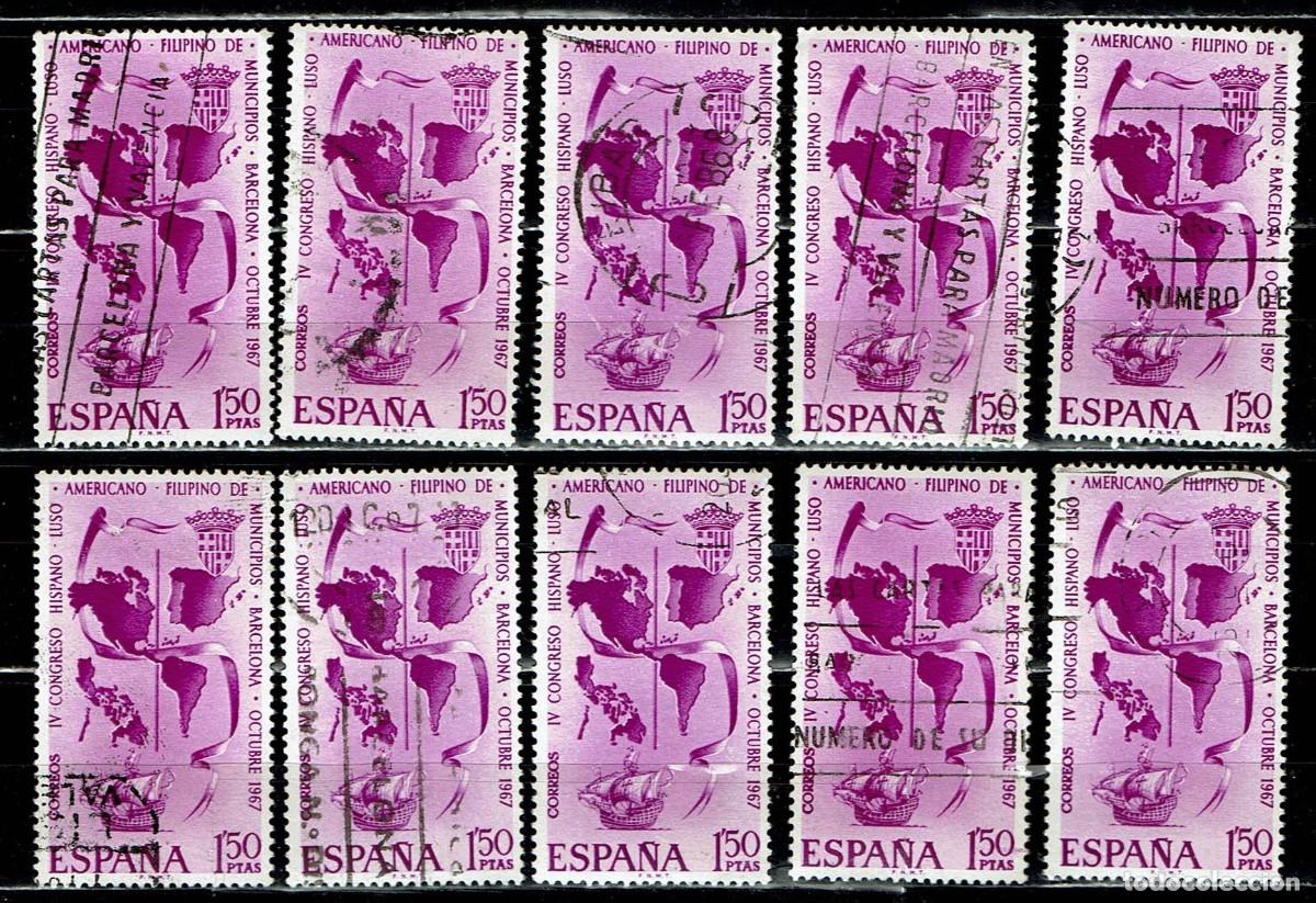 Selos: ESPA&Ntilde;A 1967 - EDIFIL 1818 USADOS - LIQUIDAC. 10 SELLOS