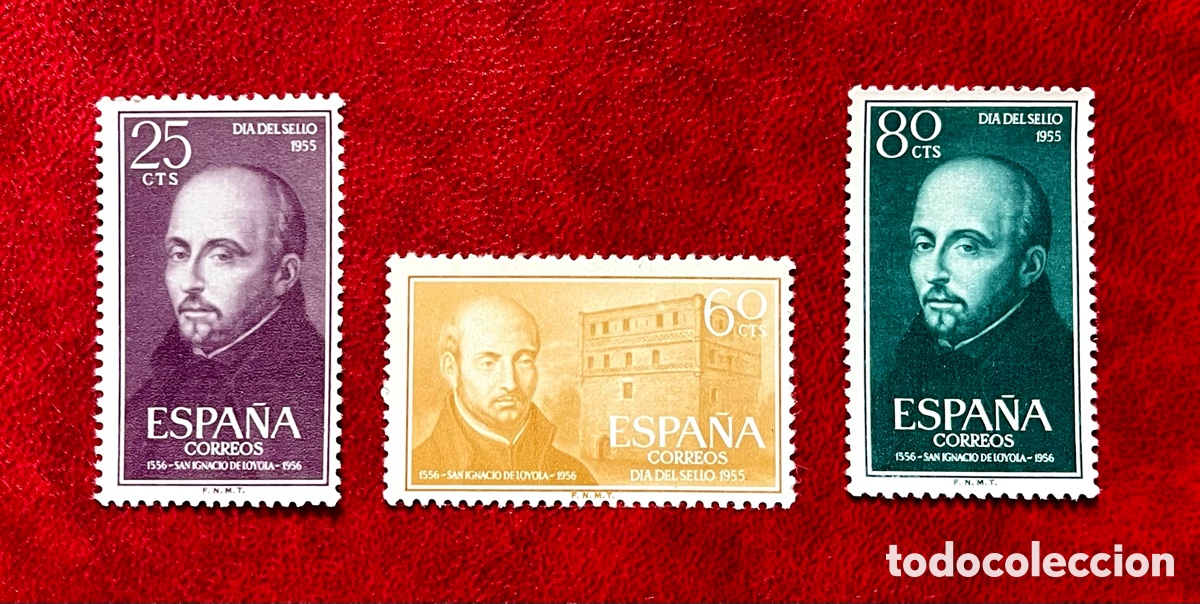 Sellos: Sellos Conmemoraci&oacute;n muerte San Ignacio de Loyola 1955