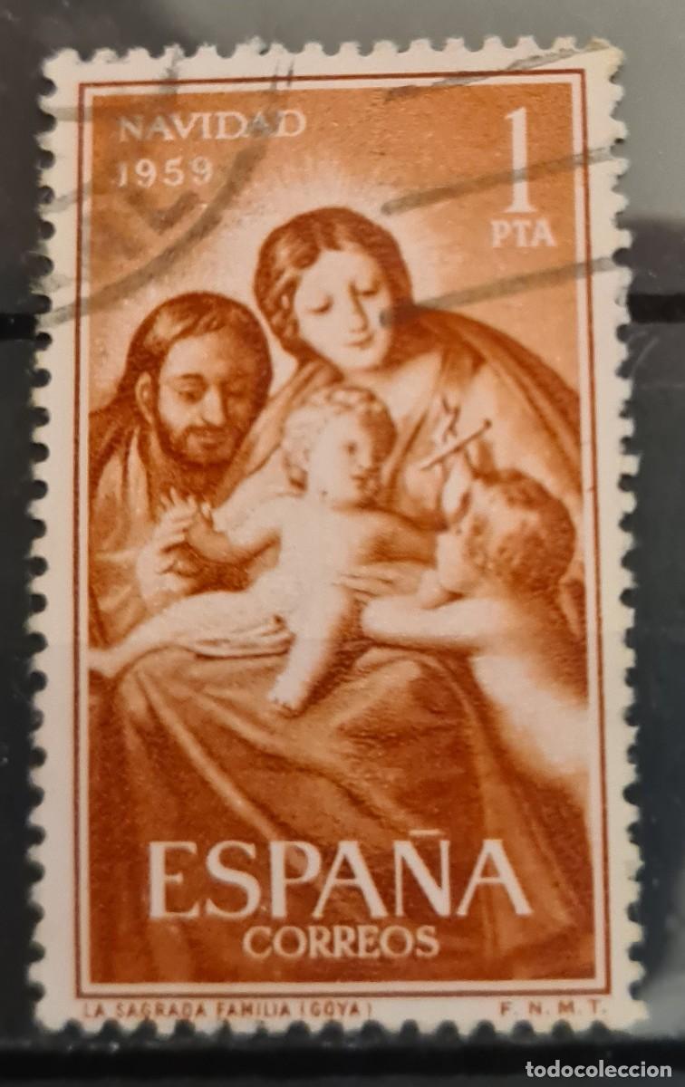 Sellos: Sello usado de Espa&ntilde;a 1959: Navidad - Foto 1