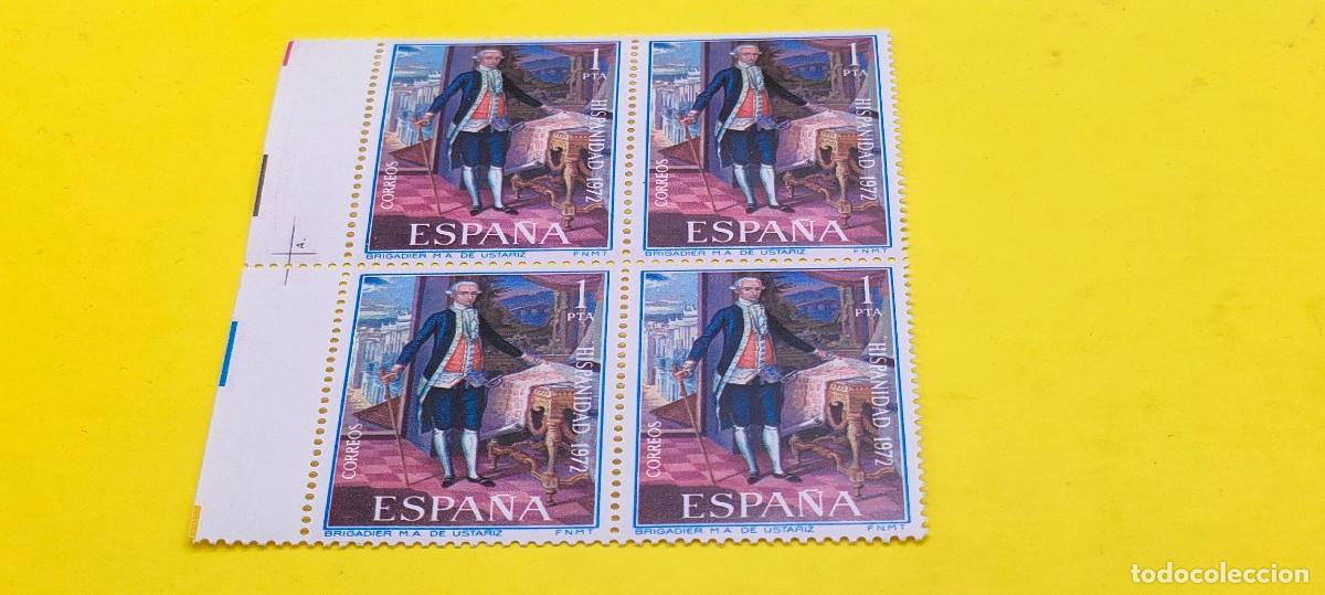 Sellos: Espa&ntilde;a 1972. Edifil 2107. Hispanidad. Brigadier M. A. de Ustariz. Nuevos. Bloque de 4
