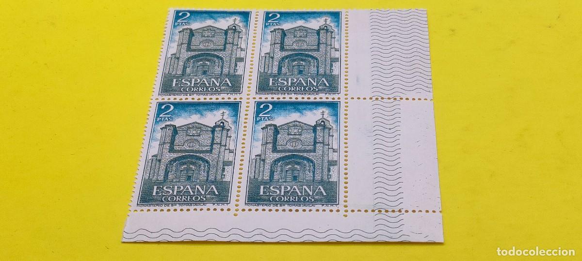 Sellos: Espa&ntilde;a 1972. Edifil 2111. Monasterio de Santo Tom&aacute;s, &Aacute;vila. Fachada. Nuevos. Bloque de 4