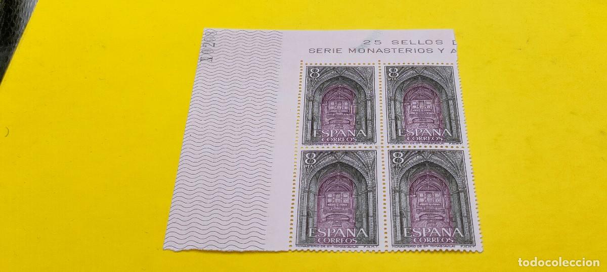 Sellos: Espa&ntilde;a 1972. Edifil 2112. Monasterio de Santo Tom&aacute;s, &Aacute;vila. Nave central. Nuevos. Bloque de 4