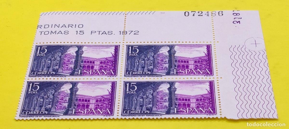 Sellos: Espa&ntilde;a 1972. Edifil 2113. Monasterio de Santo Tom&aacute;s, &Aacute;vila. Patio de Reyes. Nuevos. Bloque de 4