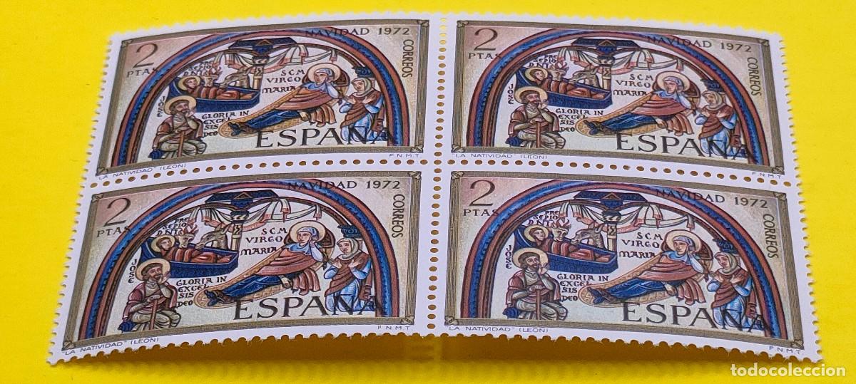 Sellos: Espa&ntilde;a 1972. Edifil 2115. Navidad. Pinturas de la Bas&iacute;lica de S. Isidoro (Le&oacute;n). Nuevos. Bloque de 4